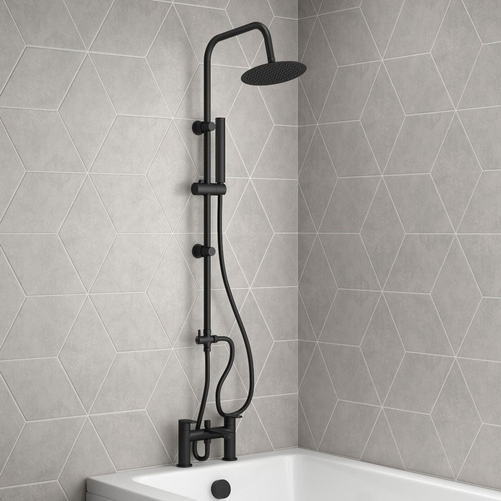 Shower Riser Kit Black Our Top 8 Black Bathroom Ideas - Bathroom Mountain